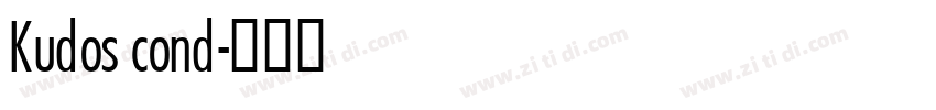 Kudos cond字体转换